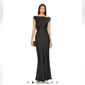 Norma Kamali Sleeveless Low Back Drape Gown in Black (Size S)